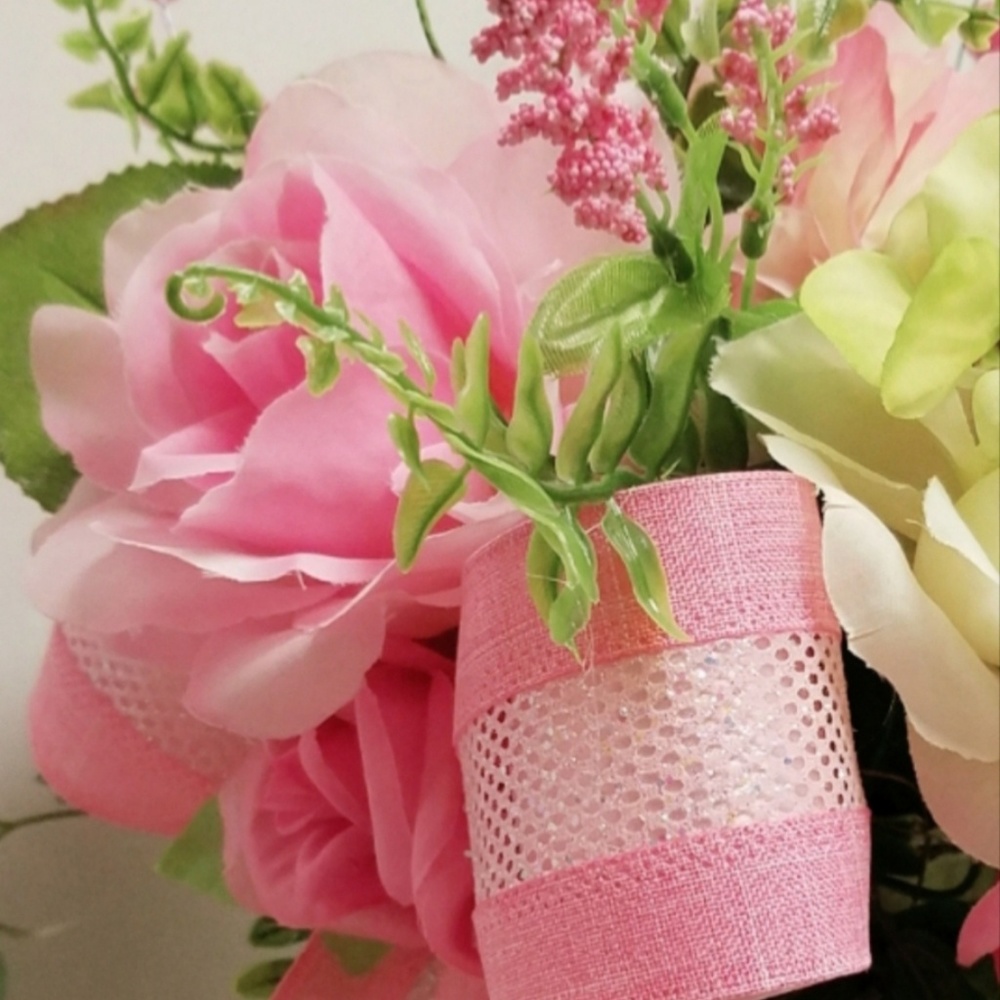 Mason jar flower arrangement. - Picture 3 of 4